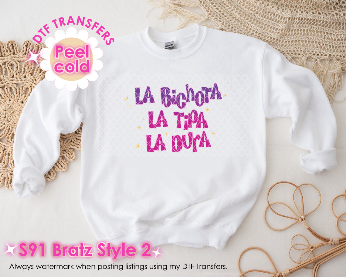 DTF Transfer S91 La Bichota 90s Style