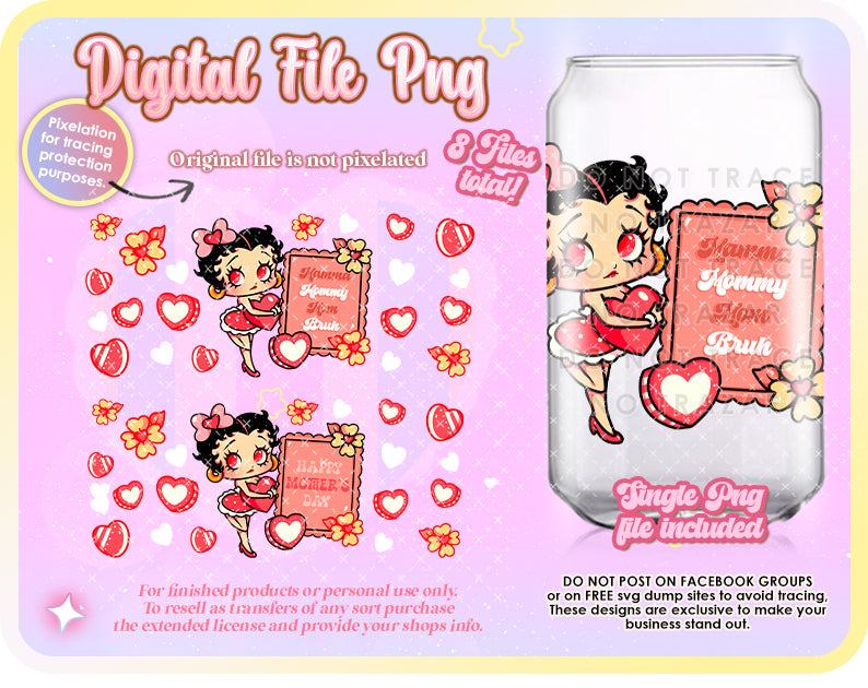 Boop Doll Mothers Day Wrap Png Digital Download