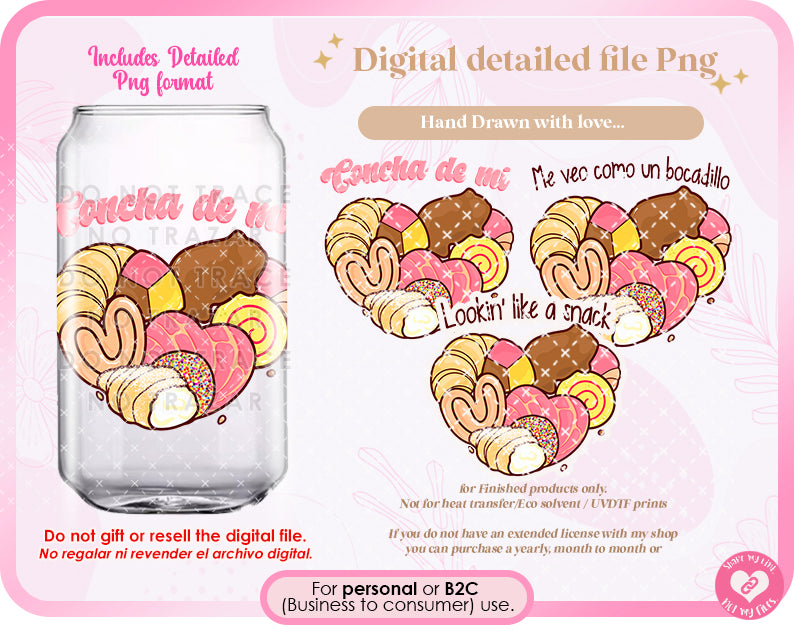 Pan Dulce Heart Digital Png file