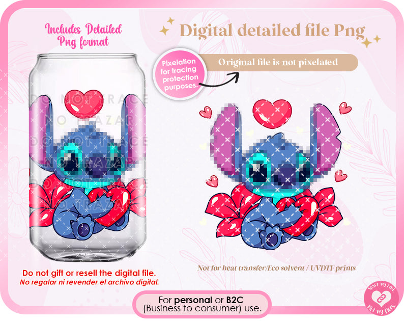 Blue Alien Valentine Png Digital Download