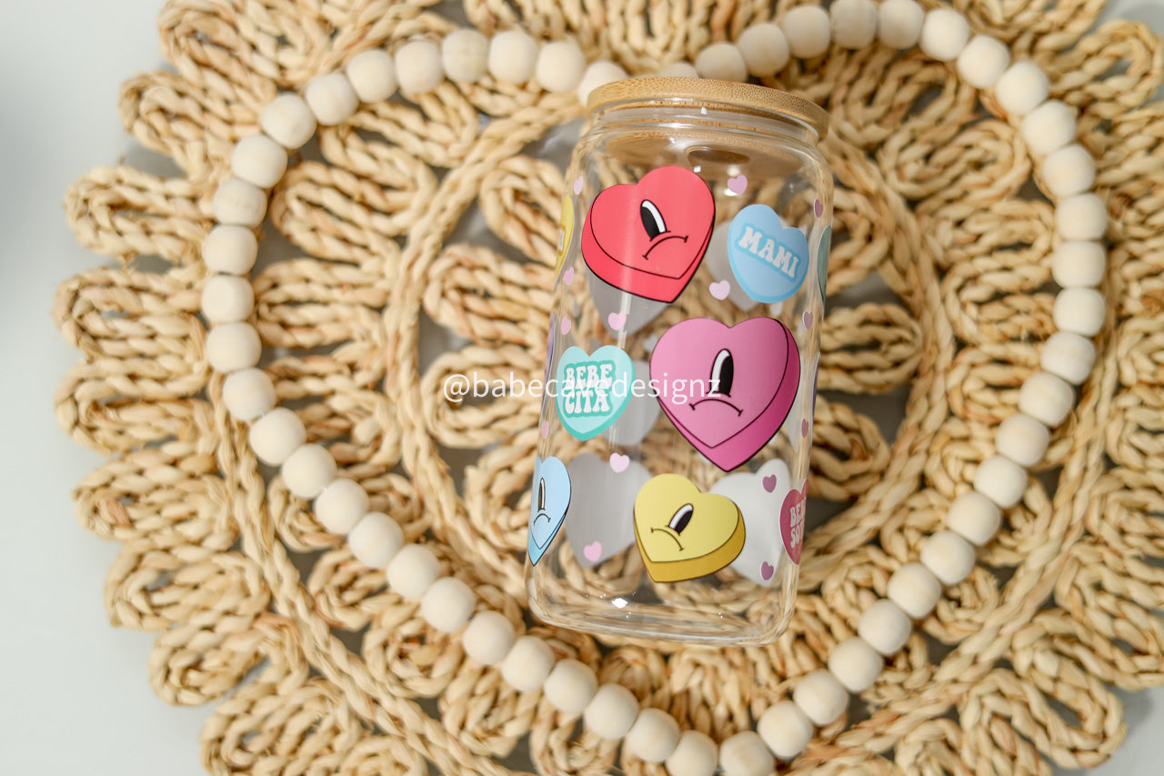 Benito Conversation hearts Valentine Edition Clear or Frosted