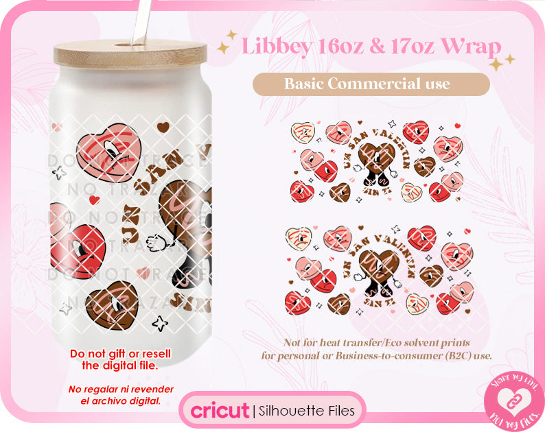 Bad Bunny Valentine Chocolate Candy Wrap 16,17oz Digital File