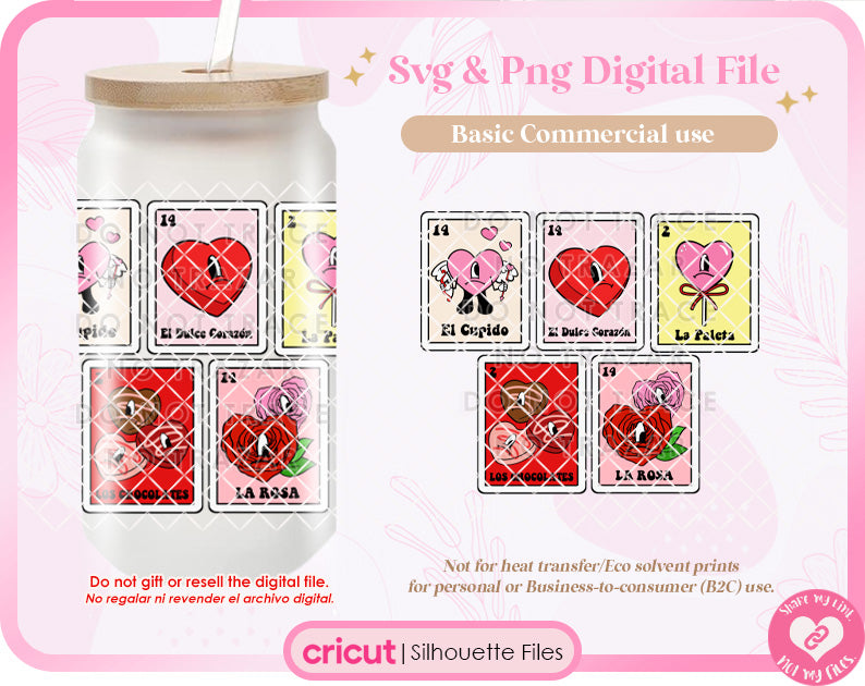 Benito Valentine Treats Loteria Cards Style Png, Svg