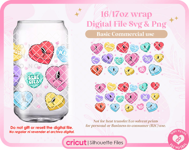 Bad Bunny Valentine Candy Wrap for 16,17oz Digital File