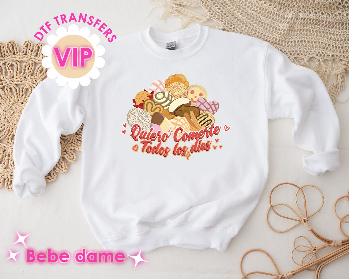 Bebe Dame Pan Dulce DTF Transfer