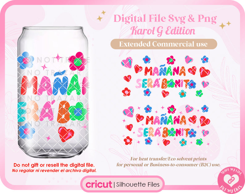 Karol g Manana sera bonito Libbey Wrap Svg Png