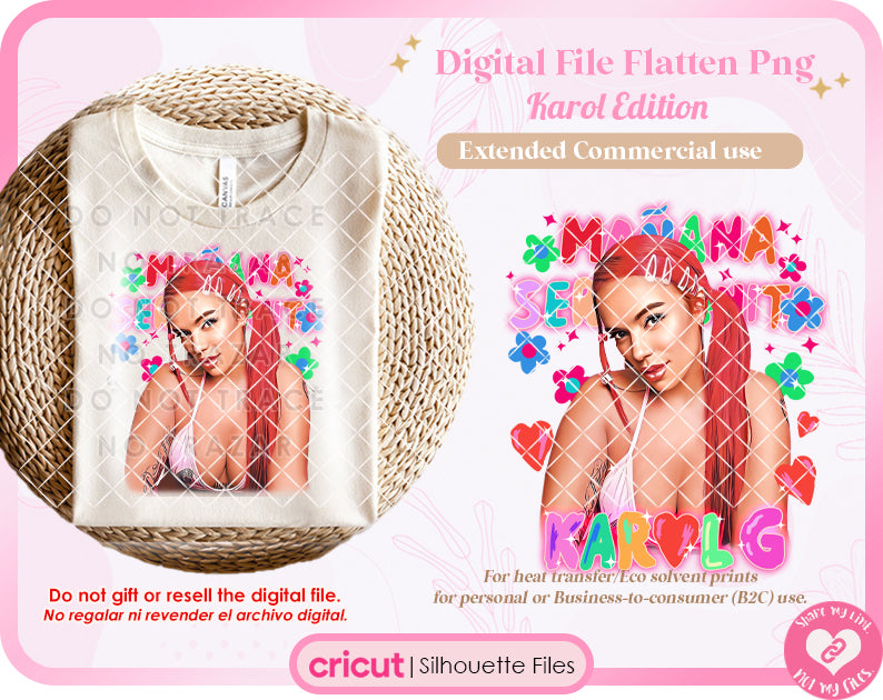 Karol g Manana sera bonito Digital Png only