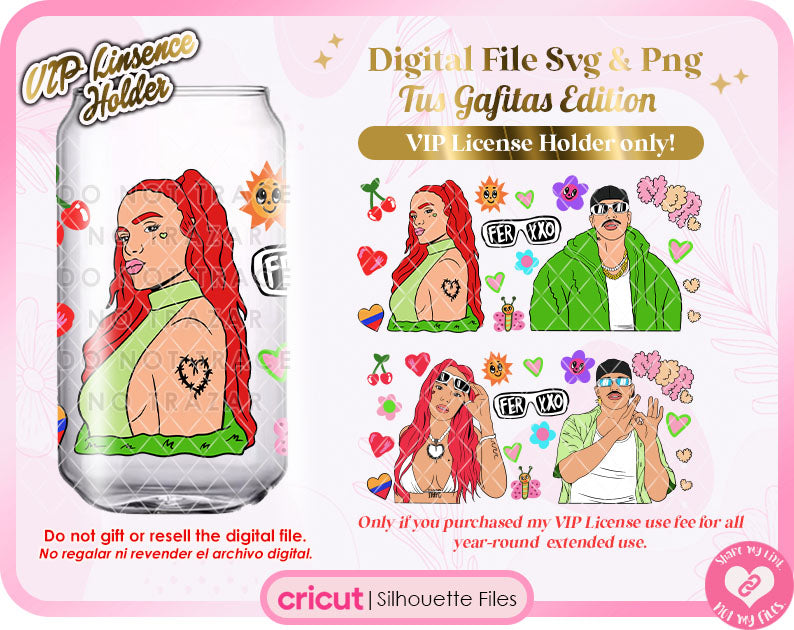 Tus gafitas Wrap Libbey Digital Svg Png