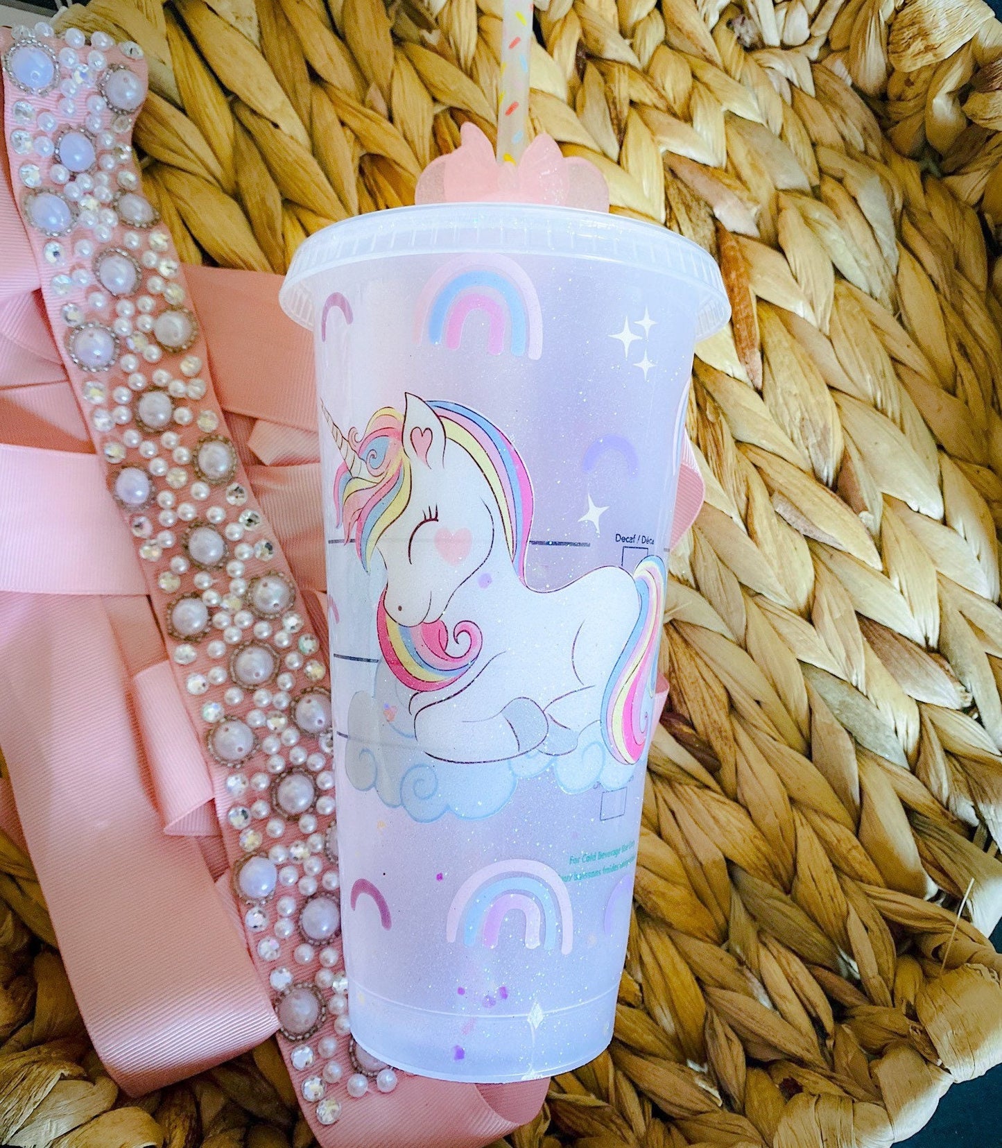 Unicorn Personalized Starbucks, Venti Cup, Iced coffee glitter, Starbucks Ice Cup, Vinyl Personalized, Epoxy seal