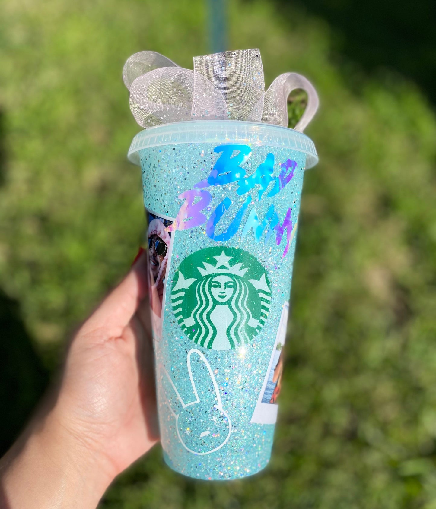 Bad bunny Starbucks Cold Glitter Cup