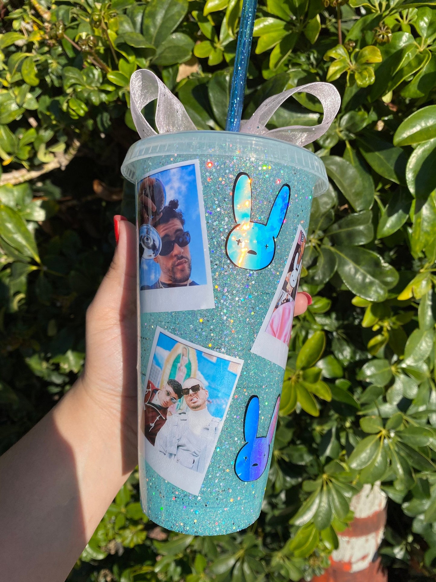 Bad bunny Starbucks Cold Glitter Cup