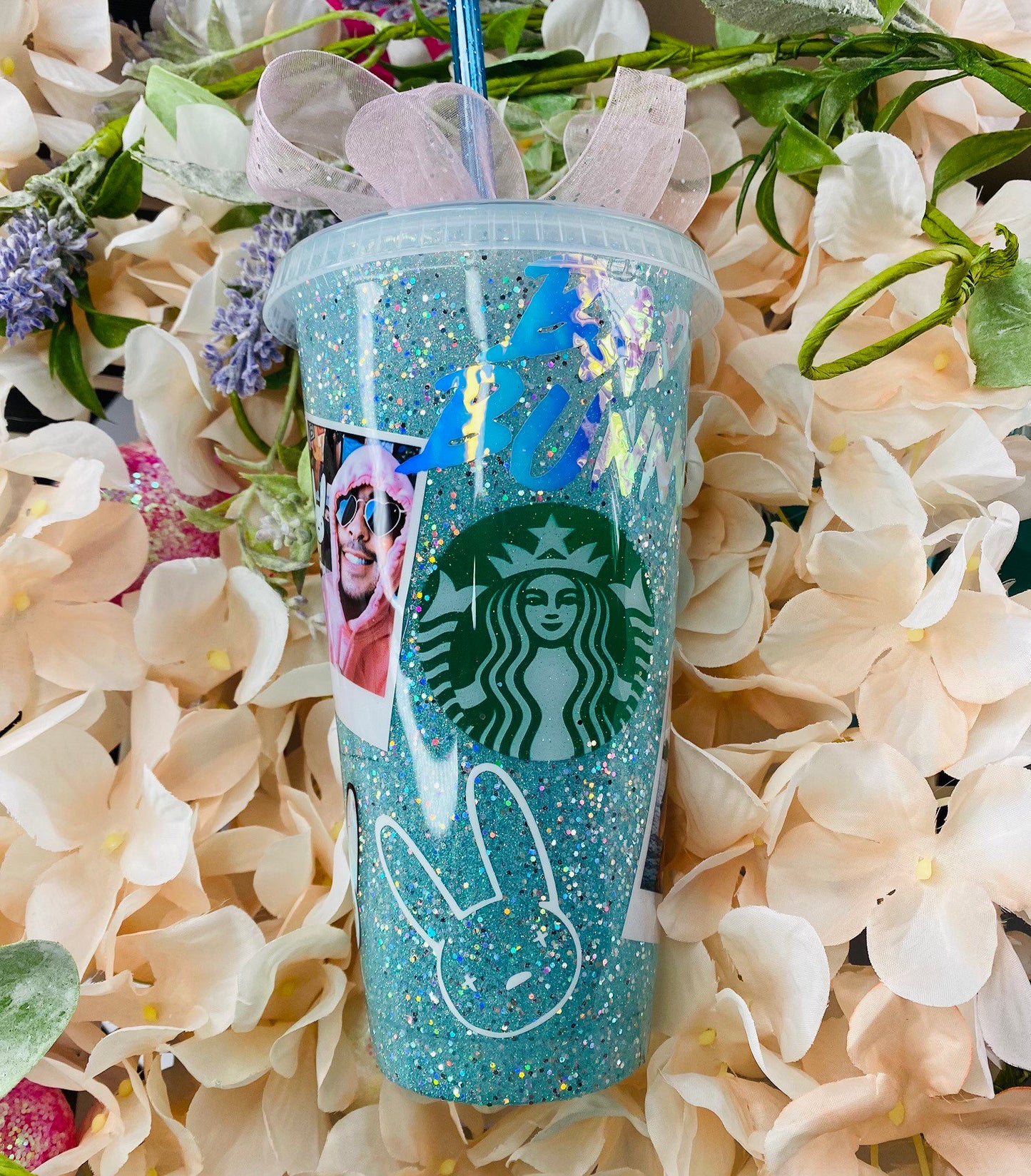 Bad bunny Starbucks Cold Glitter Cup