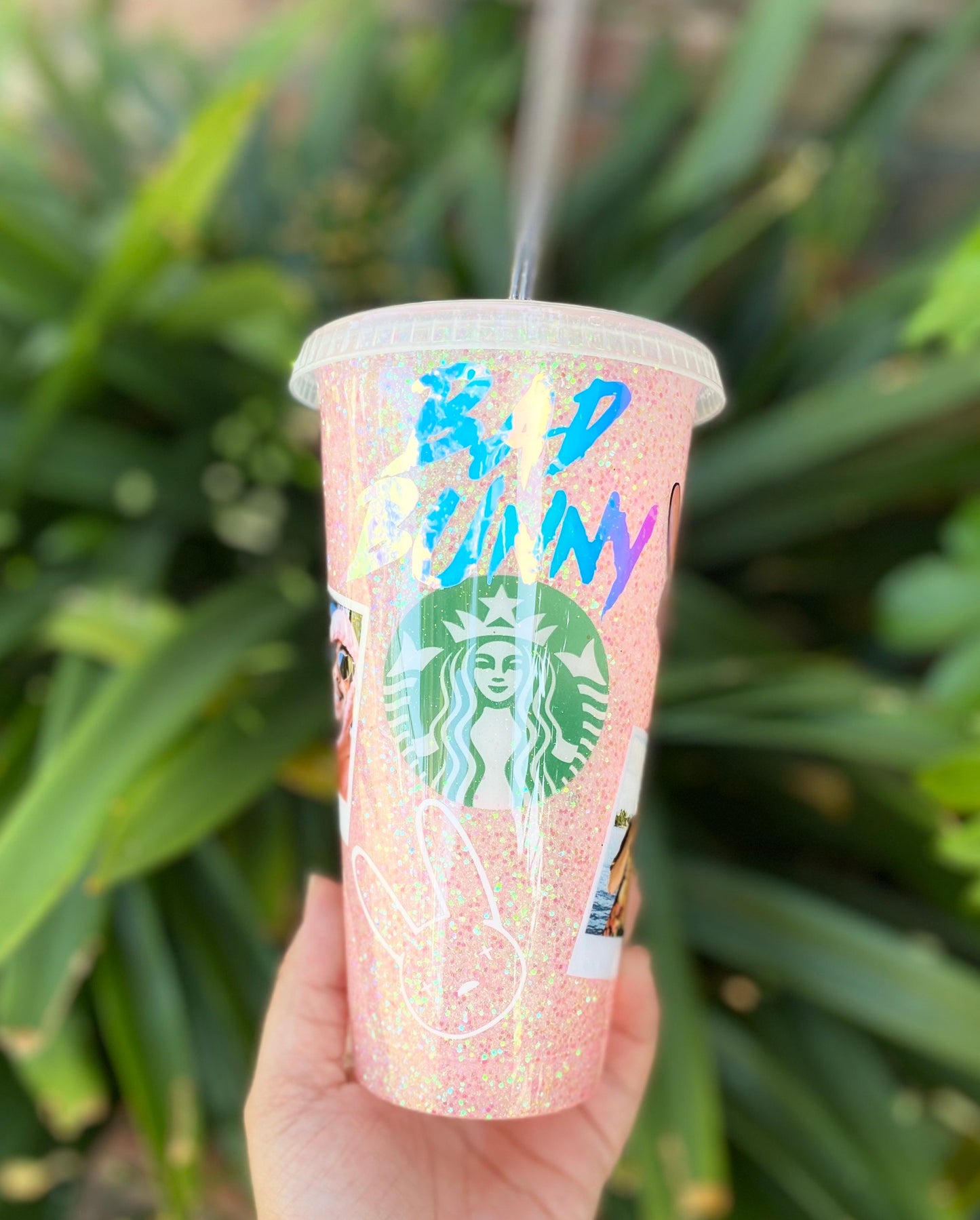Bad bunny Starbucks Cold Glitter Cup
