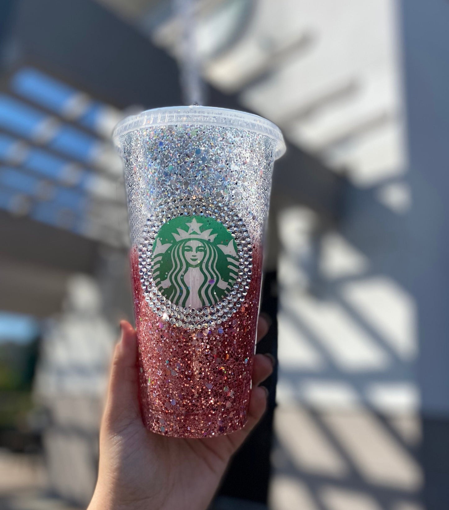 Ombre Tumbler | Ombre Glitter Cup | Rhinestone Cup | Personalized Glitter Cup | Bedazzled Cup