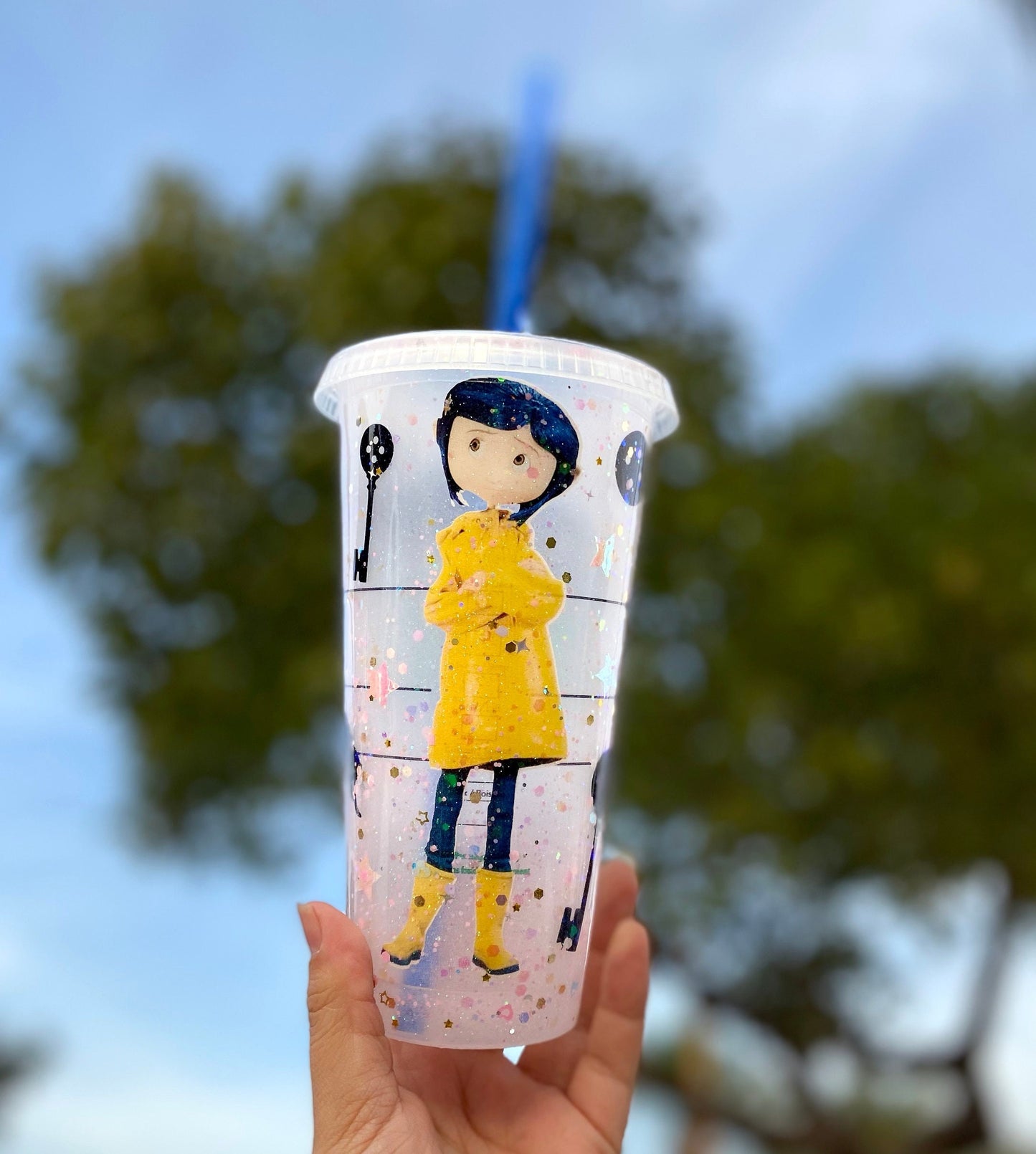 Coraline Halloween Cold Starbucks cup
