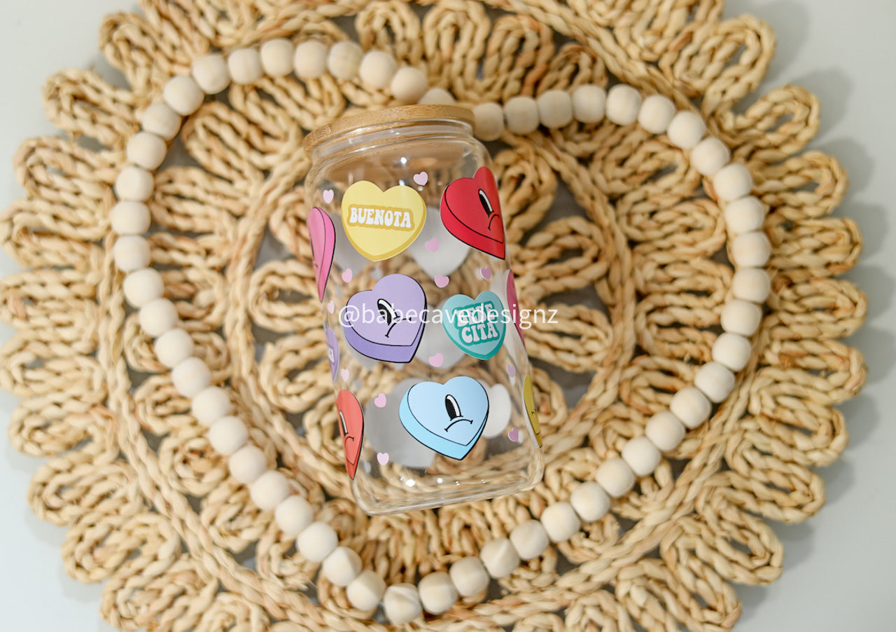 Benito Conversation hearts Valentine Edition Clear or Frosted