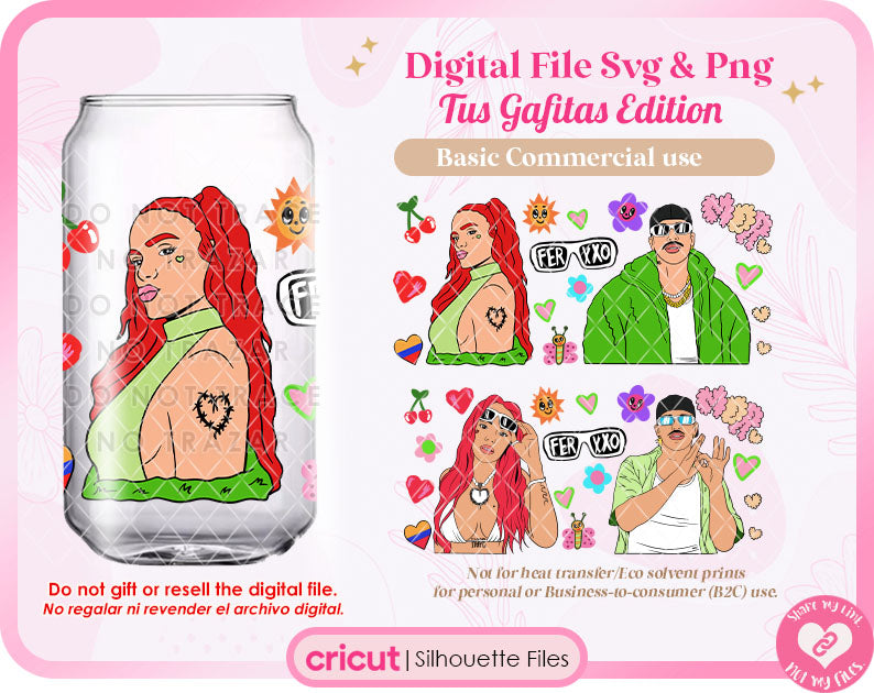 Tus gafitas Wrap Libbey Digital Svg Png