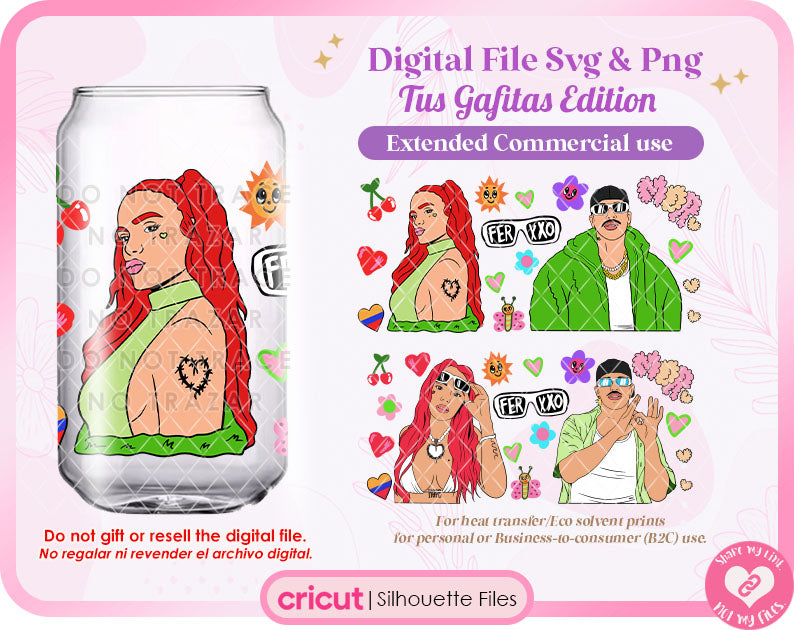 Tus gafitas Wrap Libbey Digital Svg Png