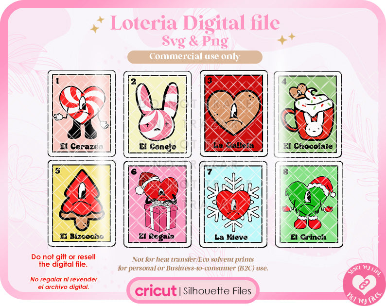La Navidad de Benito Loteria Cards Style Png, Svg