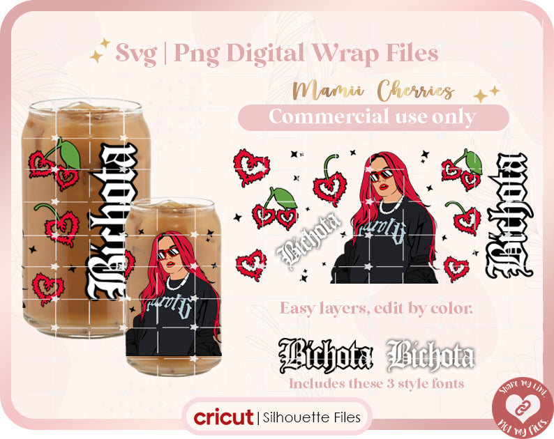La Bichota Karol G Libbey Wrap 16oz Cherries