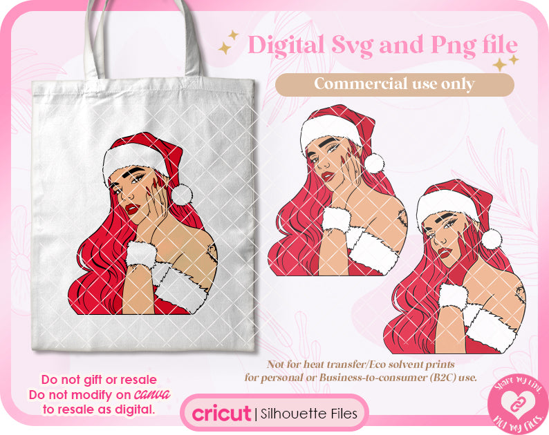 Karol G Santa baby style Svg, Png