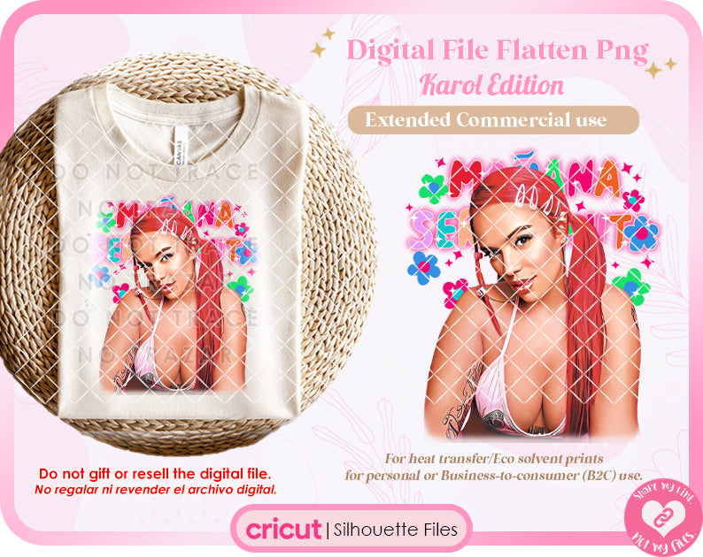 Karol g Manana sera bonito Digital Png only