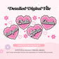 Latina Converation hearts Svg & Png Wrap Digital File