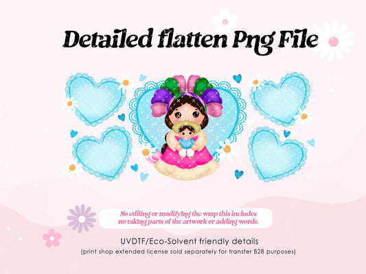Latina Lele Doll Boy Mama  wrap(No words) Png Digital File
