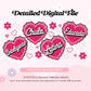 Latina Converation hearts Svg & Png Wrap Digital File