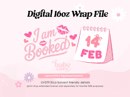 I am Booked wrap Detailed Png & Svg Digital File