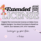 1 file only Extended Commercial License