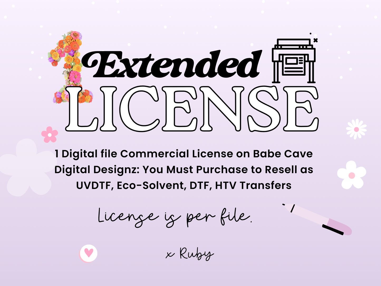 1 file only Extended Commercial License