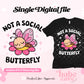 Anti Social Butterfly Svg & Png Digital File