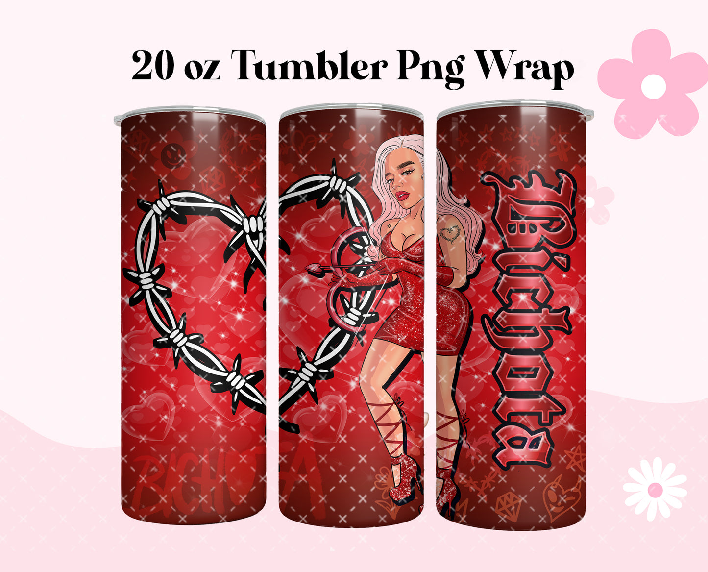 Karol Cupido Valentines Day 20oz Tumbler Png File