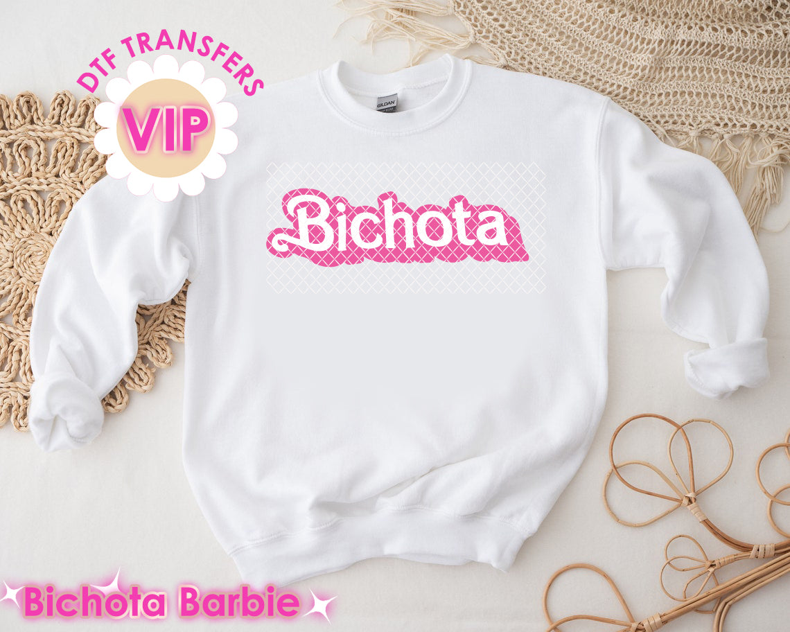 DTF Transfer Bichota Doll Font