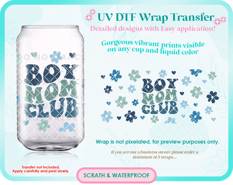 Boy Momma Daisies UV-DTF Wrap