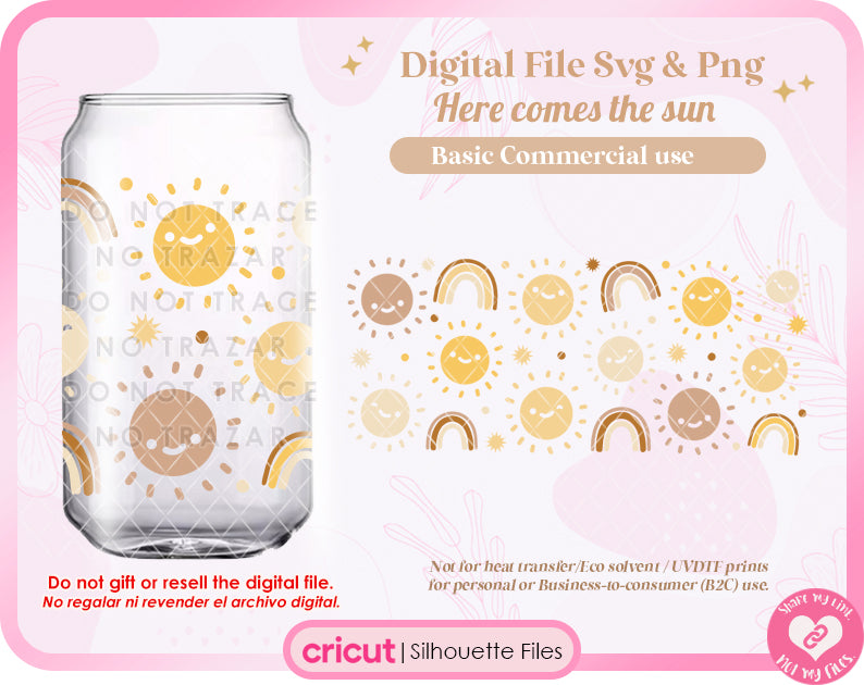 Here comes the sun SVG, PNG Digital Download