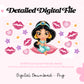 Magic Carpet Princess Digital Png Wrap