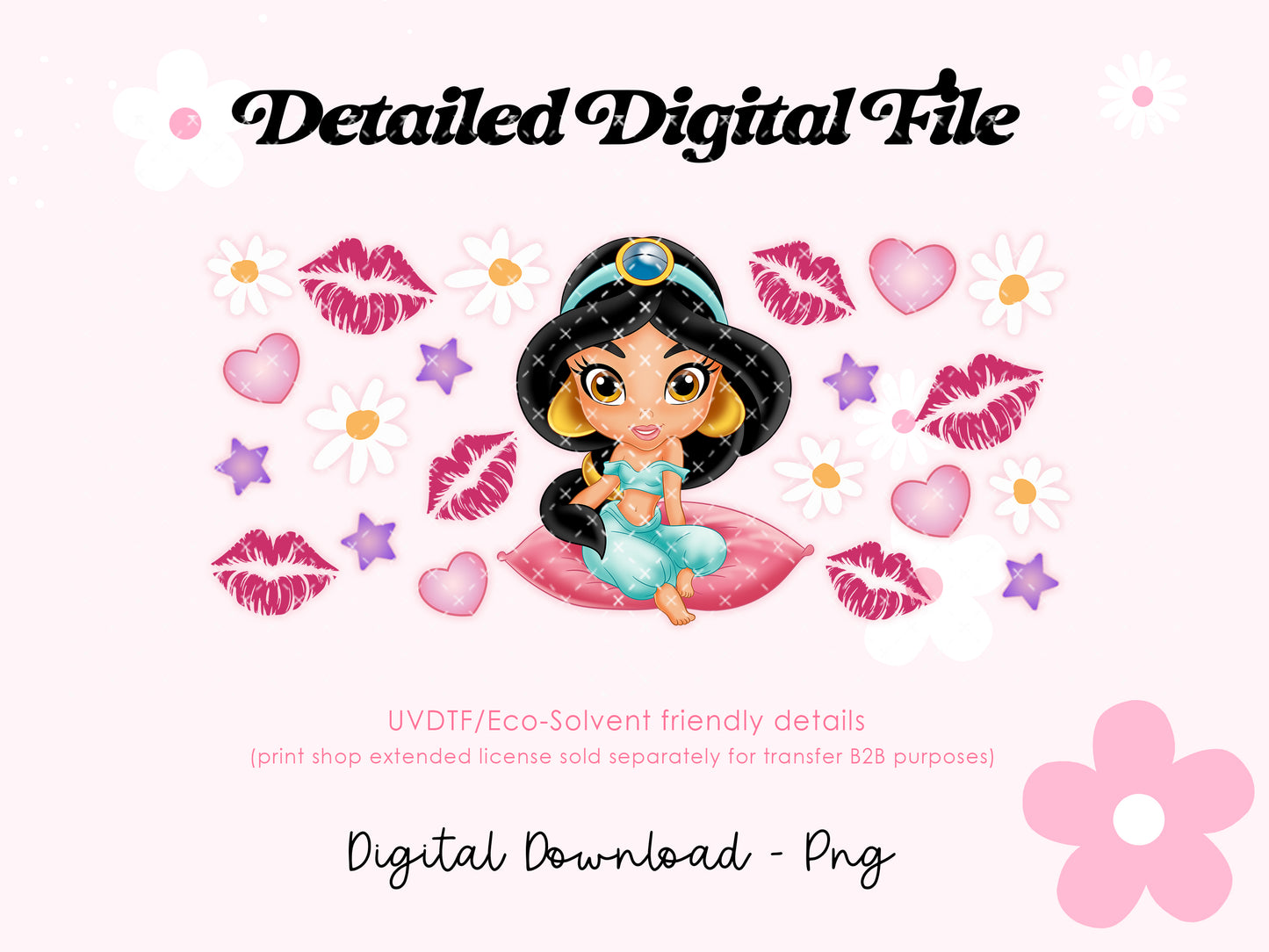 Magic Carpet Princess Digital Png Wrap