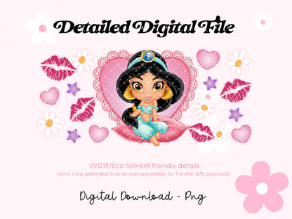 Magic Carpet Princess Digital Png Wrap