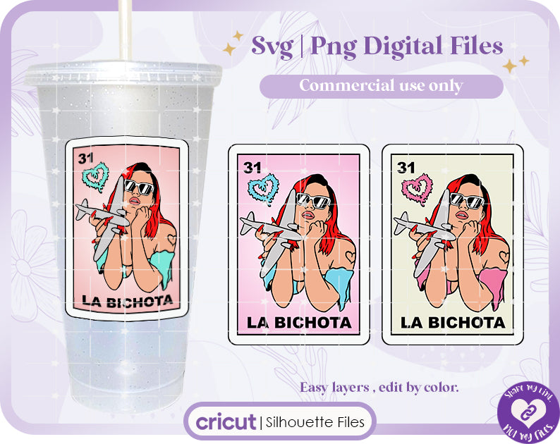 Karol La Bichota Loteria Style Png, Svg