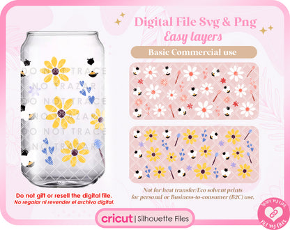 Spring Bee Wrap 16oz Png & Svg files