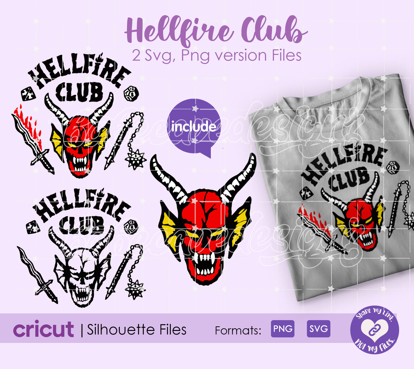 Stranger Hellfire Svg, Png Digital File