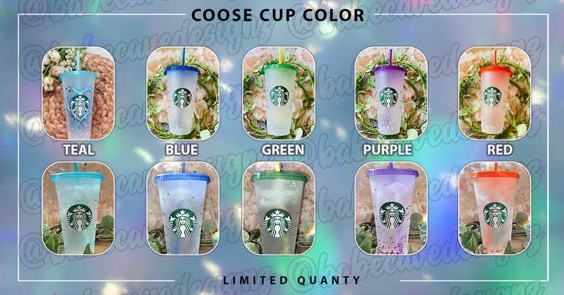 Karol G Starbucks Reusable cup, Bichota, Red, Glitter, Gift