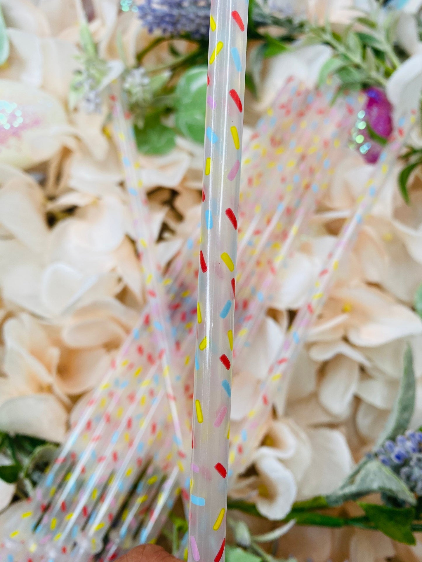 Conffetti  Birthday Reusable Plastic Straws