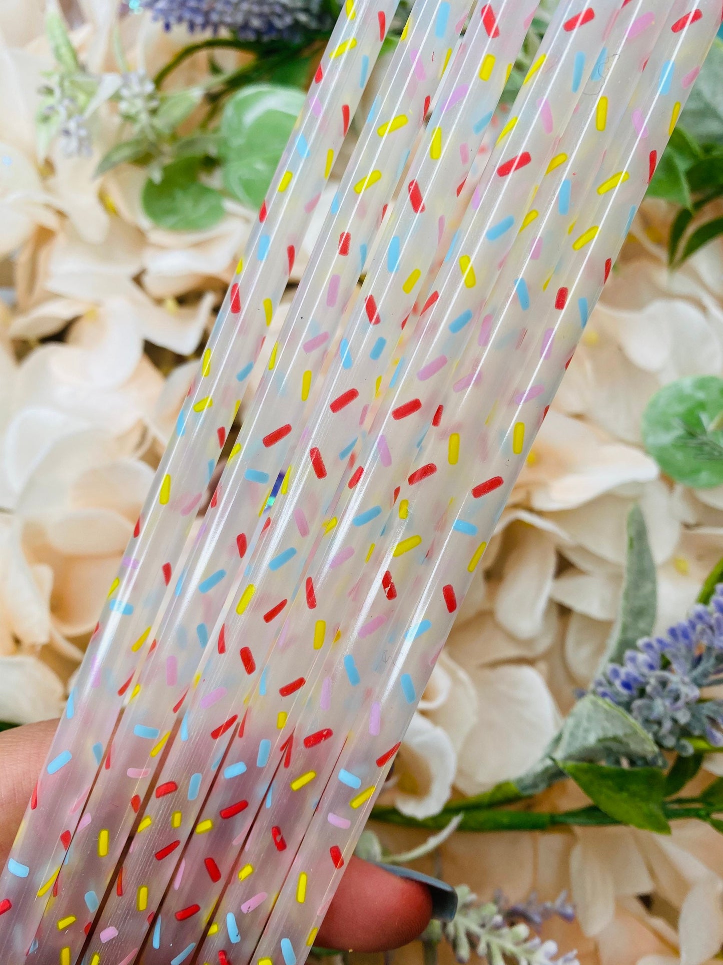 Conffetti  Birthday Reusable Plastic Straws