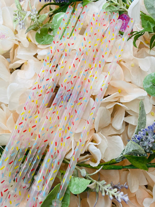 Conffetti  Birthday Reusable Plastic Straws