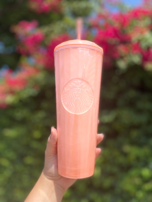 Starbucks Summer NEW 2021 | Pink marble pearl tumbler Kaleidoscope 24oz Cold Cup | limited edition