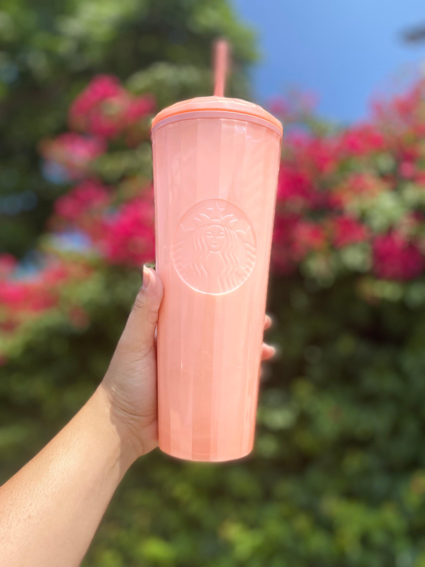 Starbucks Summer NEW 2021 | Pink marble pearl tumbler Kaleidoscope 24oz Cold Cup | limited edition