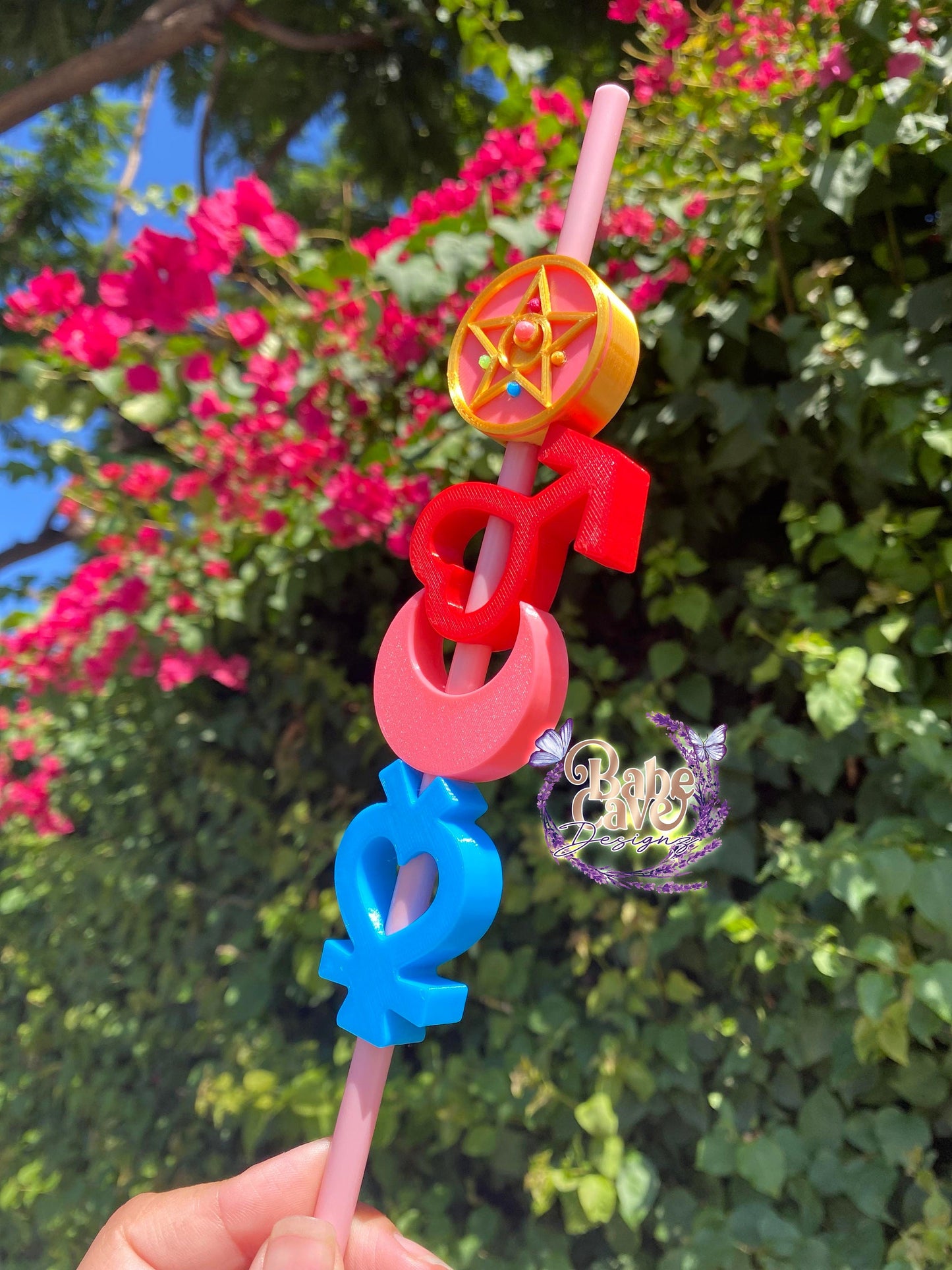 Sailor Scout Symbol 3D Straw Topper Accessories